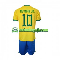 Dječja Domaći Home Dresova Brazil Neymar JR 10 World Cup 2022 Kratkih Rukava