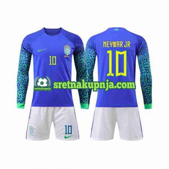 Dječja Gostujući Away Dresova Brazil Neymar Jr 10 World Cup 2022 Dugim Rukavima