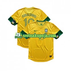 Muškarci Domaći Home Dresova Brazil RONALDINHO 10 Retro 2012 Kratkih Rukava