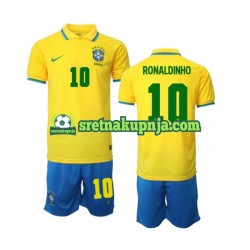 Dječja Domaći Home Dresova Brazil Ronaldinho 10 World Cup 2022 Kratkih Rukava