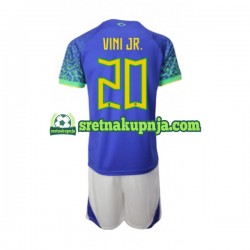 Dječja Gostujući Away Dresova Brazil Vinicius Junior 20 World Cup 2022 Kratkih Rukava
