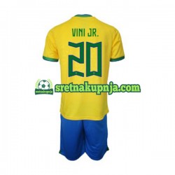 Dječja Domaći Home Dresova Brazil Vinicius Junior 20 World Cup 2022 Kratkih Rukava