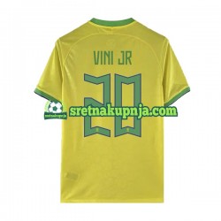 Muškarci Domaći Home Dresova Brazil Vinicius Junior 20 World Cup 2022 Kratkih Rukava