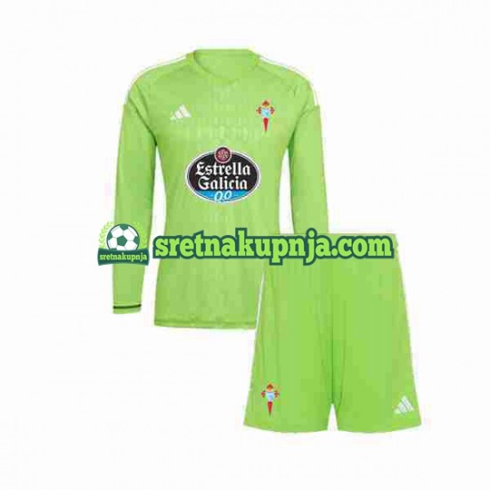 Dječja Domaći Home Golmanski Dresova Celta de Vigo 2023-2024 Dugim Rukavima