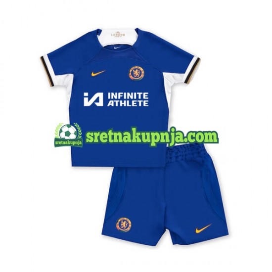 Dječja Domaći Home Dresova Chelsea 2023-2024 Kratkih Rukava