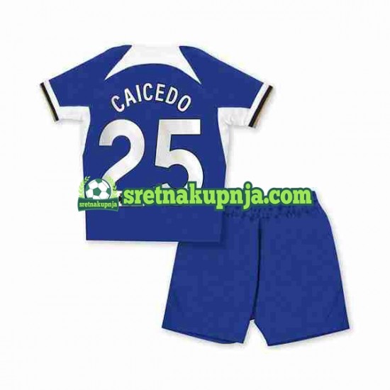 Dječja Domaći Home Dresova Chelsea Moises Caicedo 25 2023-2024 Kratkih Rukava