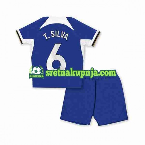 Dječja Domaći Home Dresova Chelsea T.SILVA 6 2023-2024 Kratkih Rukava