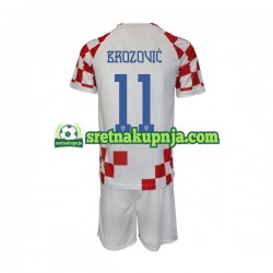 Dječja Domaći Home Dresova Hrvatska Brozovic 11 World Cup 2022 Kratkih Rukava