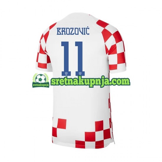 Muškarci Domaći Home Dresova Hrvatska Brozovic 11 World Cup 2022 Kratkih Rukava