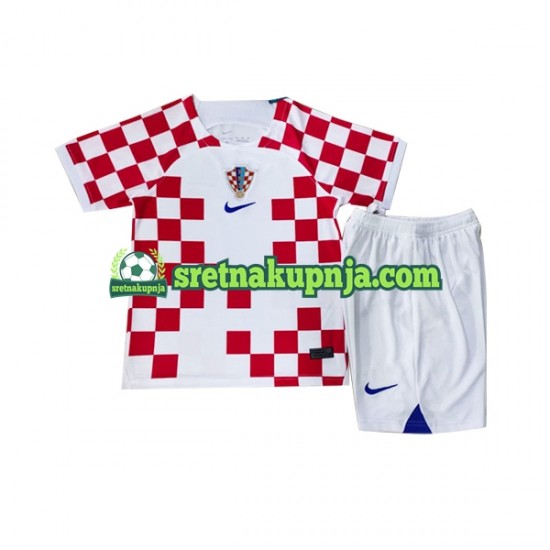 Dječja Domaći Home Dresova Hrvatska World Cup 2022 Kratkih Rukava