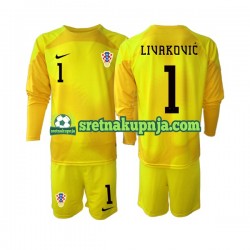 Dječja Domaći Home Golmanski Dresova Hrvatska Dominik Livakovic 1 World Cup 2022 Dugim Rukavima Dječja Domaći Home Golmanski Dresova Hrvatska Dominik Livakovic 1 World Cup 2022 Dugim Rukavima