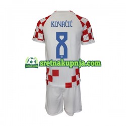 Dječja Domaći Home Dresova Hrvatska Kovacic 8 World Cup 2022 Kratkih Rukava