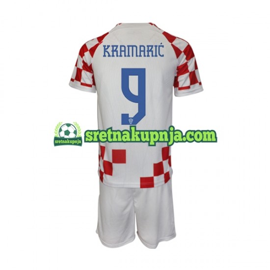 Dječja Domaći Home Dresova Hrvatska Kramaric 9 World Cup 2022 Kratkih Rukava