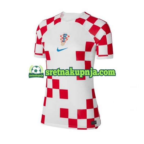 Žene Domaći Home Dresova Hrvatska World Cup 2022 Kratkih Rukava