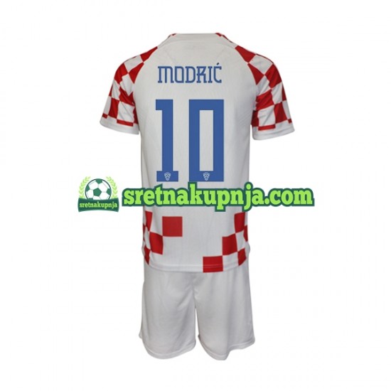 Dječja Domaći Home Dresova Hrvatska Modric 10 World Cup 2022 Kratkih Rukava