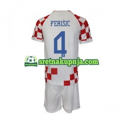 Dječja Domaći Home Dresova Hrvatska Perisic 4 World Cup 2022 Kratkih Rukava