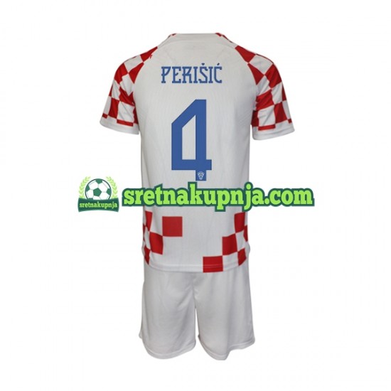 Dječja Domaći Home Dresova Hrvatska Perisic 4 World Cup 2022 Kratkih Rukava