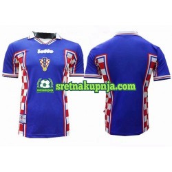 Muškarci Gostujući Away Dresova Hrvatska Retro 1998 Kratkih Rukava