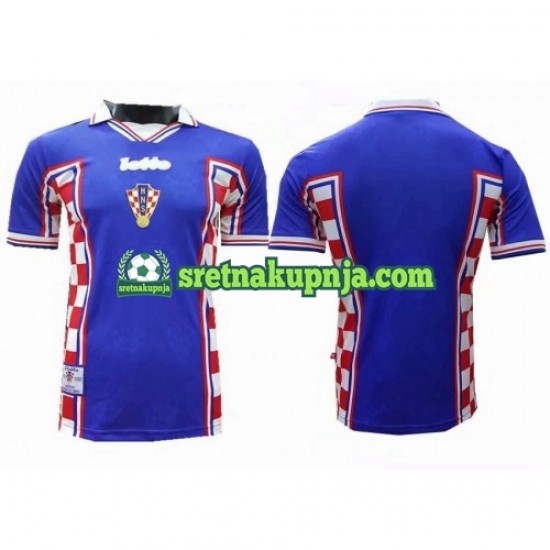 Muškarci Gostujući Away Dresova Hrvatska Retro 1998 Kratkih Rukava