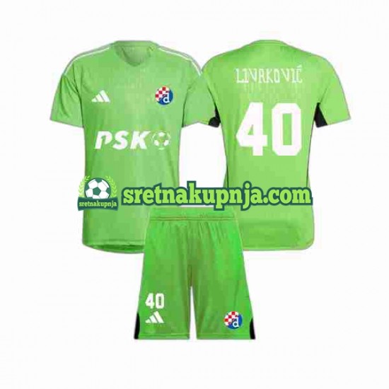 Dječja Domaći Home Golmanski Dresova Dinamo Zagreb Livakovic 40 2023-2024 Kratkih Rukava