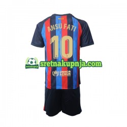 Dječja Domaći Home Dresova FC Barcelona Ansu Fati 10 2022-2023 Kratkih Rukava