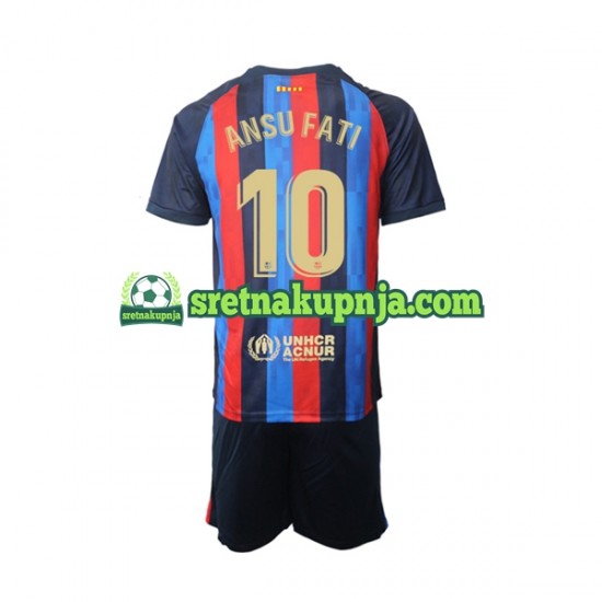 Dječja Domaći Home Dresova FC Barcelona Ansu Fati 10 2022-2023 Kratkih Rukava
