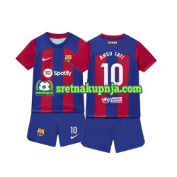 Dječja Domaći Home Dresova FC Barcelona Ansu Fati 10 2023-2024 Kratkih Rukava