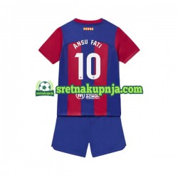 Dječja Domaći Home Dresova FC Barcelona Ansu Fati 10 2023-2024 Kratkih Rukava