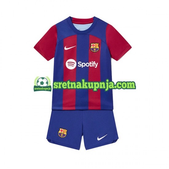 Dječja Domaći Home Dresova FC Barcelona 2023-2024 Kratkih Rukava