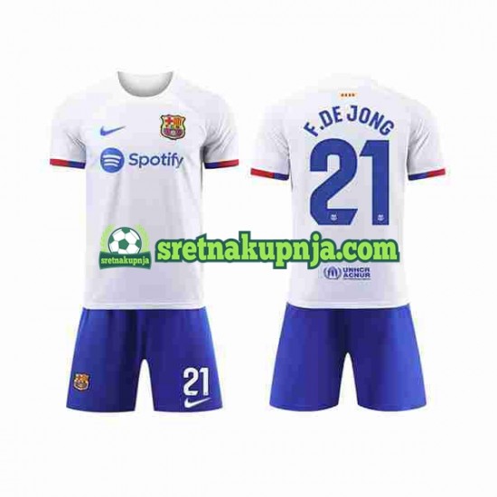 Dječja Gostujući Away Dresova FC Barcelona Frenkie de Jong 21 2023-2024 Kratkih Rukava