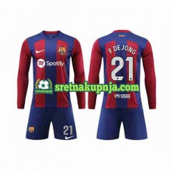 Dječja Domaći Home Dresova FC Barcelona Frenkie de Jong 21 2023-2024 Dugim Rukavima