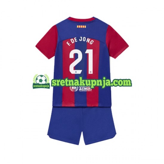 Dječja Domaći Home Dresova FC Barcelona Frenkie de Jong 21 2023-2024 Kratkih Rukava