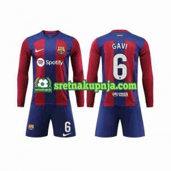 Dječja Domaći Home Dresova FC Barcelona GAVI 6 2023-2024 Dugim Rukavima