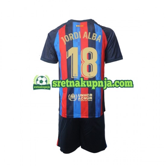 Dječja Domaći Home Dresova FC Barcelona Jordi Alba 18 2022-2023 Kratkih Rukava