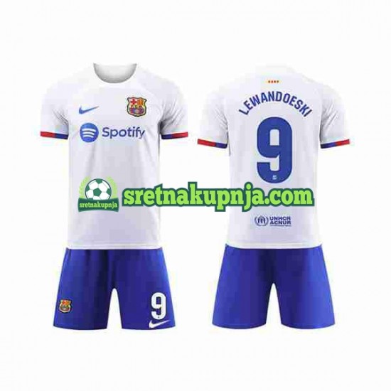Dječja Gostujući Away Dresova FC Barcelona LEWANDOWSKI 9 2023-2024 Kratkih Rukava