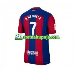 Muškarci Domaći Home Dresova FC Barcelona Ousmane Dembele 7 2023-2024 Kratkih Rukava