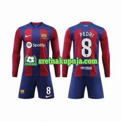 Dječja Domaći Home Dresova FC Barcelona Pedri 8 2023-2024 Dugim Rukavima