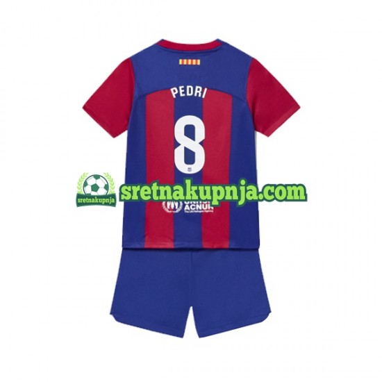 Dječja Domaći Home Dresova FC Barcelona Pedri 8 2023-2024 Kratkih Rukava