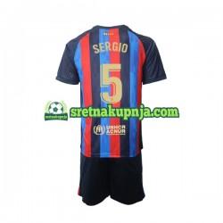 Dječja Domaći Home Dresova FC Barcelona Sergio Busquets 5 2022-2023 Kratkih Rukava
