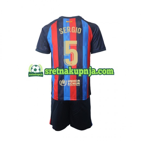 Dječja Domaći Home Dresova FC Barcelona Sergio Busquets 5 2022-2023 Kratkih Rukava