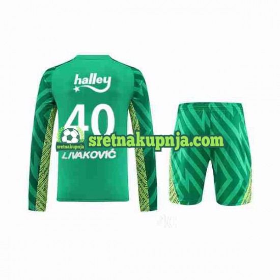 Dječja Domaći Home Golmanski Dresova Fenerbahce Livakovic 40 2023-2024 Dugim Rukavima
