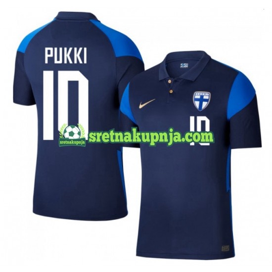 Muškarci Gostujući Away Dresova Finska Teemu Pukki 10 Euro 2020 Kratkih Rukava