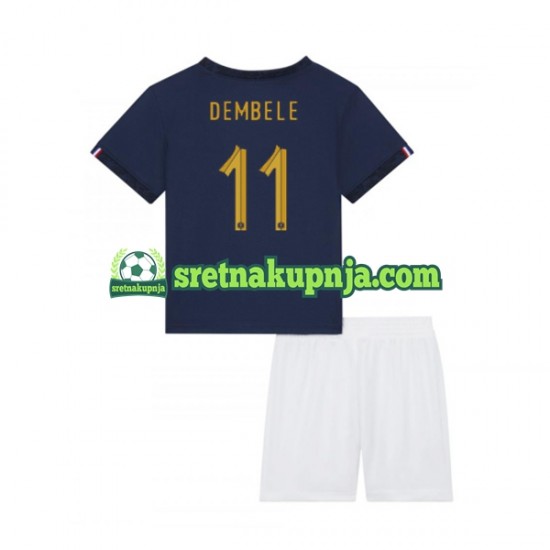 Dječja Domaći Home Dresova Francuska Dembele 11 World Cup 2022 Kratkih Rukava