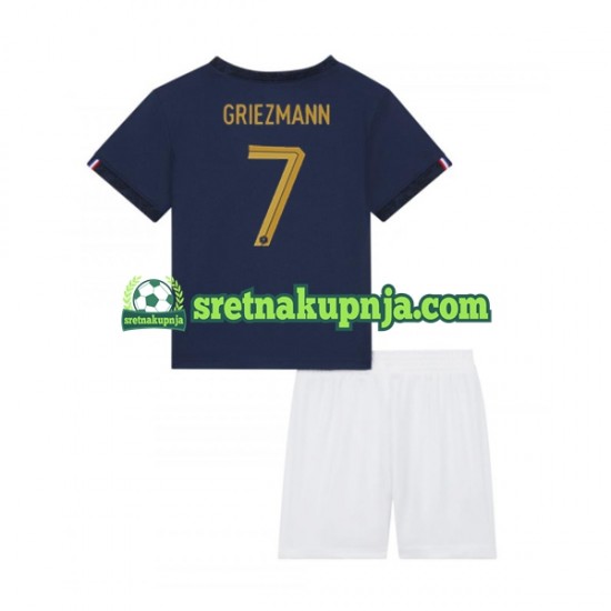 Dječja Domaći Home Dresova Francuska Griezmann 7 World Cup 2022 Kratkih Rukava