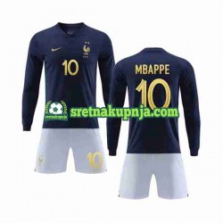 Dječja Domaći Home Dresova Francuska Mbappe 10 World Cup 2022 Dugim Rukavima