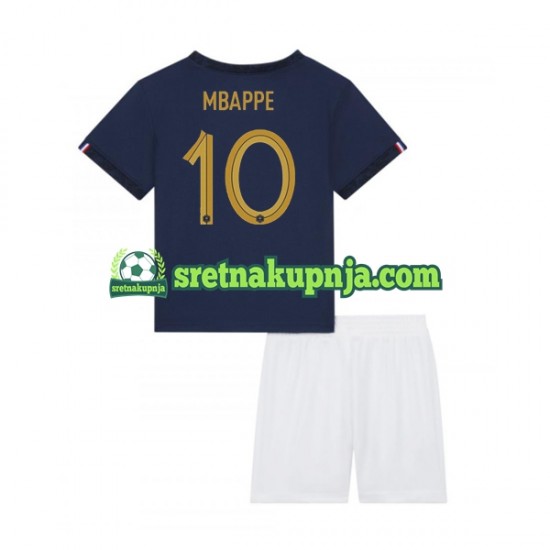 Dječja Domaći Home Dresova Francuska Mbappe 10 World Cup 2022 Kratkih Rukava