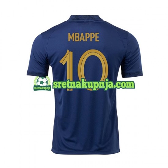 Muškarci Domaći Home Dresova Francuska Mbappe 10 World Cup 2022 Kratkih Rukava