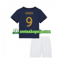 Dječja Domaći Home Dresova Francuska Olivier Giroud 9 World Cup 2022 Kratkih Rukava Dječja Domaći Home Dresova Francuska Olivier Giroud 9 World Cup 2022 Kratkih Rukava