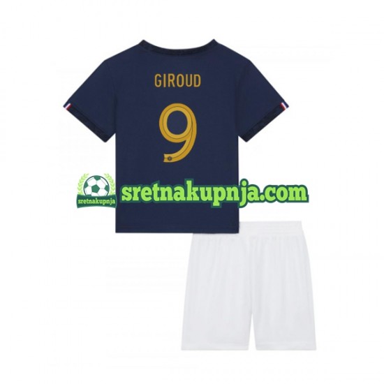 Dječja Domaći Home Dresova Francuska Olivier Giroud 9 World Cup 2022 Kratkih Rukava