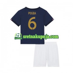 Dječja Domaći Home Dresova Francuska Pogba 6 World Cup 2022 Kratkih Rukava Dječja Domaći Home Dresova Francuska Pogba 6 World Cup 2022 Kratkih Rukava